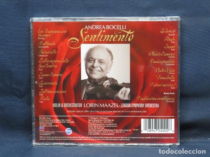 CDs de m&uacute;sica: ANDREA BOCELLI - SENTIMIENTO - CD - Foto 2