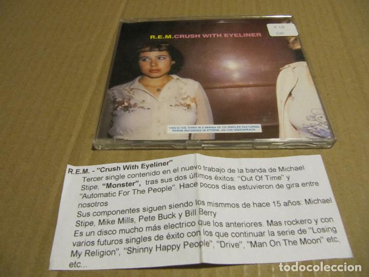CDs de m&uacute;sica: R.E.M. CD SINGLE CADENA 100 CRUSH WITH EYELINER - Foto 1