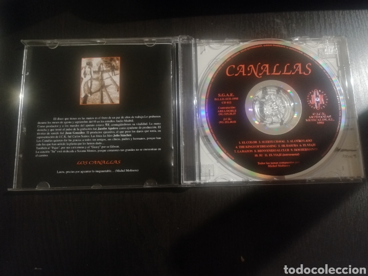 CDs de m&uacute;sica: Canallas - Canallas - Foto 3