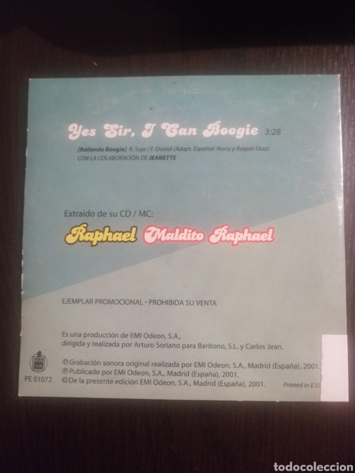 CDs de m&uacute;sica: Raphael & Jeanette - Yes sir, I can boogie - Foto 2
