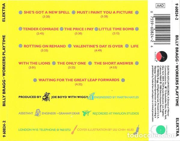 CDs de m&uacute;sica: Billy Bragg - Workers Playtime - Foto 2