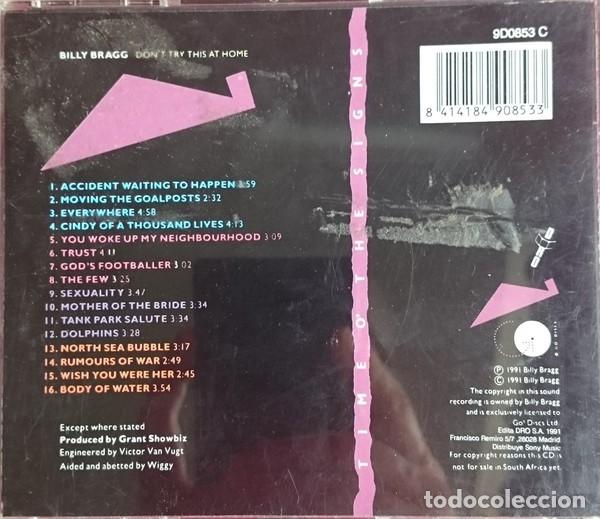 CDs de m&uacute;sica: Billy Bragg - Dont Try This At Home - Foto 2