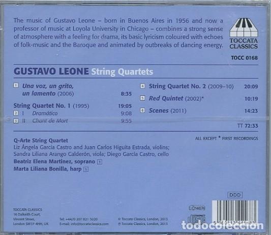 CDs de m&uacute;sica: Gustavo Leone. String Quartets. Ed. Tocata Classics. London. 2013 - Foto 2