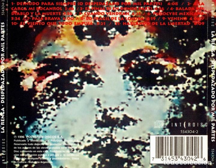 CDs de m&uacute;sica: CD argentino de La Renga a&ntilde;o 1996 - Foto 2