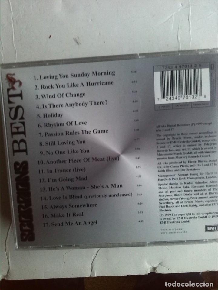 CDs de m&uacute;sica: SCORPIONS - BEST CD EXITOS - Foto 2