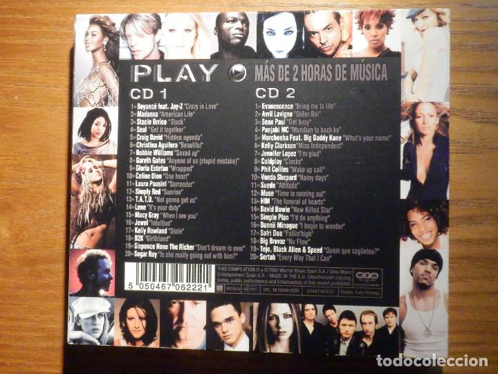 CDs de m&uacute;sica: CD - Doble Compact Disc - Play - Los &eacute;xitos internacionales del a&ntilde;o - 40 temas - Warner 2003 - Foto 3