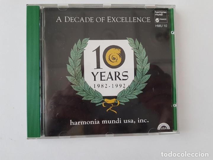 CDs de m&uacute;sica: CD AUDIO - A Decade of Excellence 10 Years 1982 - 1992 - Harmonia Mundi&nbsp;