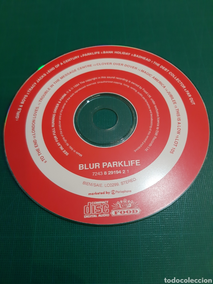CDs de m&uacute;sica: CD BLUR PARKLIFE SIN CAJA - Foto 1