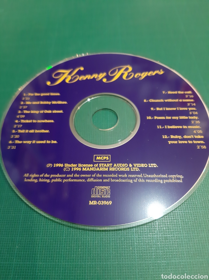 CDs de m&uacute;sica: CD KENNY ROGERS 1996 S&Iacute;N CAJA - Foto 1