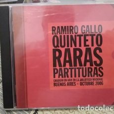 CDs de Musique: RAMIRO GALLO QUINTETO CD RARAS PARTITURAS -TANGO ARGENTINO. Lote 223413493