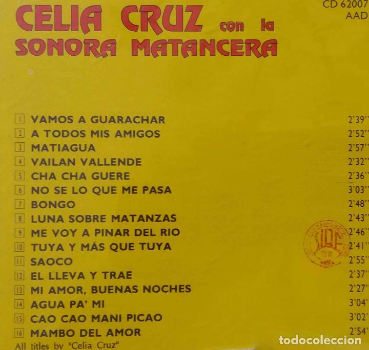 CDs de m&uacute;sica: CELIA CRUZ CON LA SONORA MATANCERA - MAMBO DEL AMOR - CD - Foto 2
