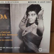 CDs de Música: OPERA VERDI AIDA MEXICO 1951 MARIA CALLAS MARIO DEL MONACO OLIVIERO FABRITIIS LIVE EMI NUEVA. Lote 223538095