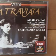 CDs de Música: OPERA VERDI LA TRAVIATA 1955 MARIA CALLAS DI STEFANO CARLO MARIA GIULINI LIVE COMO NUEVA. Lote 223538286
