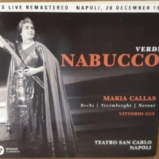 CDs de Música: OPERA VERDI NABUCCO 1949 MARIA CALLAS VITTORIO GUI LIVE EMI CLASSICS NUEVA. Lote 223538487