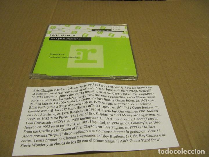 CDs de m&uacute;sica: ERIC CLAPTON / Aint gonna stand for it (CD single CADENA 100) - Foto 1