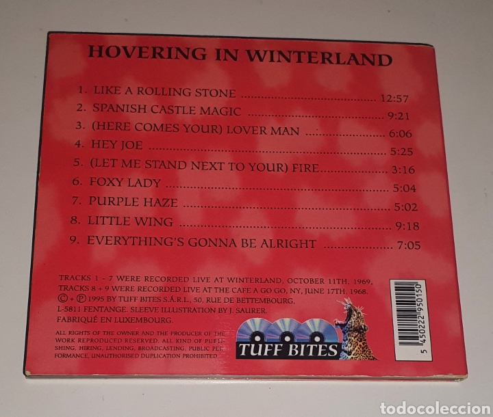 CDs de m&uacute;sica: JIMI HENDRIX / CD BOOTLEG / HOVERING IN WINTERLAND - Foto 3