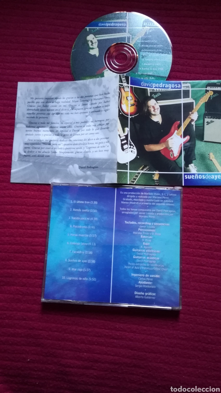 CDs de m&uacute;sica: DAVID PEDRAGROSA: Sue&ntilde;os de ayer. Cd 2000. - Foto 1