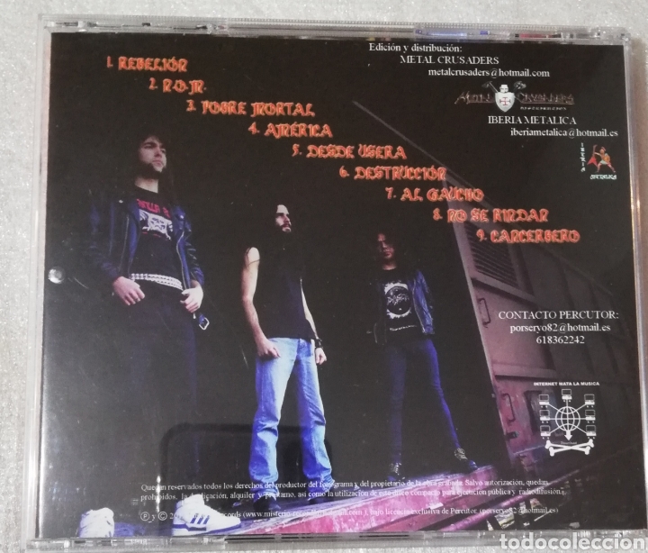 CDs de m&uacute;sica: CD M&uacute;sica Percutor-Tiempos Violentos. - Foto 2