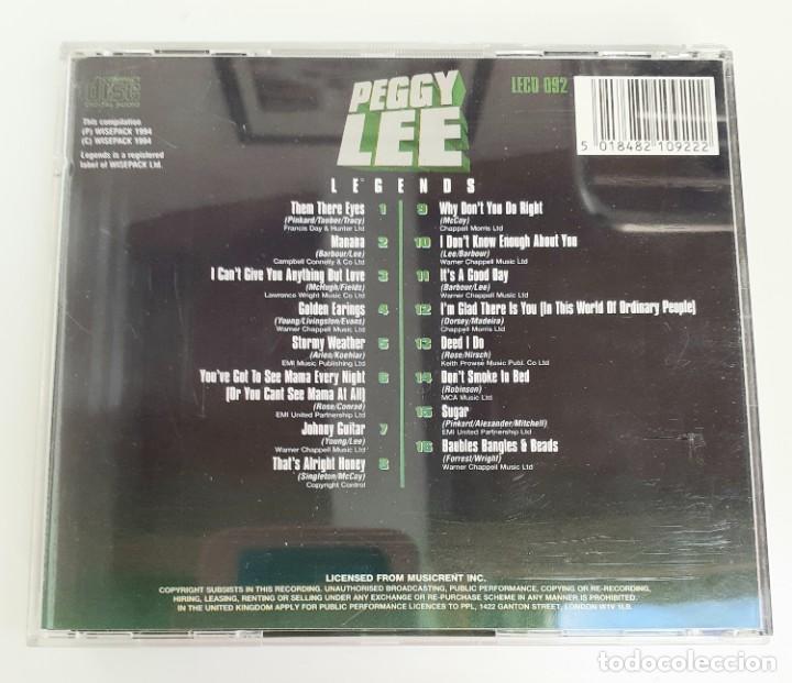 CDs de m&uacute;sica: Peggy Lee CD - Legends - Foto 2
