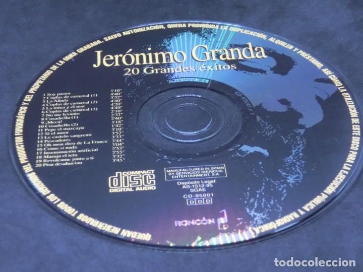 CDs de m&uacute;sica: JER&Oacute;NIMO GRANDA - 20 GRANDES &Eacute;XITOS - CD - 1995 GRANADA - Foto 6