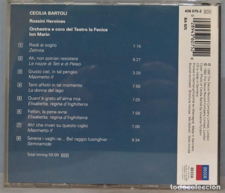 CDs de m&uacute;sica: CD. CECILIA BARTOLI. ROSSINI. HEROINES - Foto 2