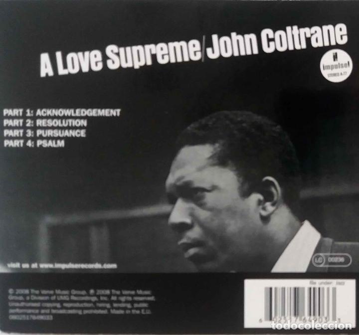 CDs de m&uacute;sica: JOHN COLTRANE, A LOVE SUPREME. CD IMPULSE DIGIPACK - Foto 2