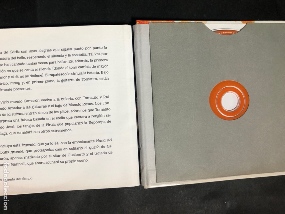 CDs de m&uacute;sica: Cd camar&oacute;n de la isla la leyenda del tiempo - Foto 4
