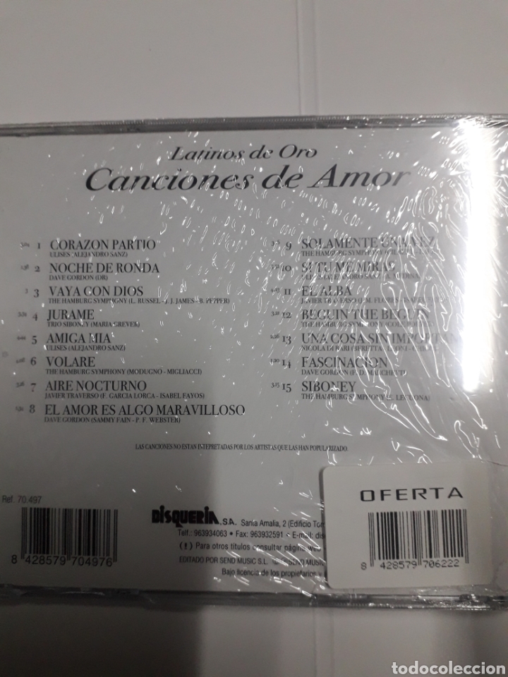 CDs de m&uacute;sica: Canciones de Amor. Latinos de Oro. - Foto 2