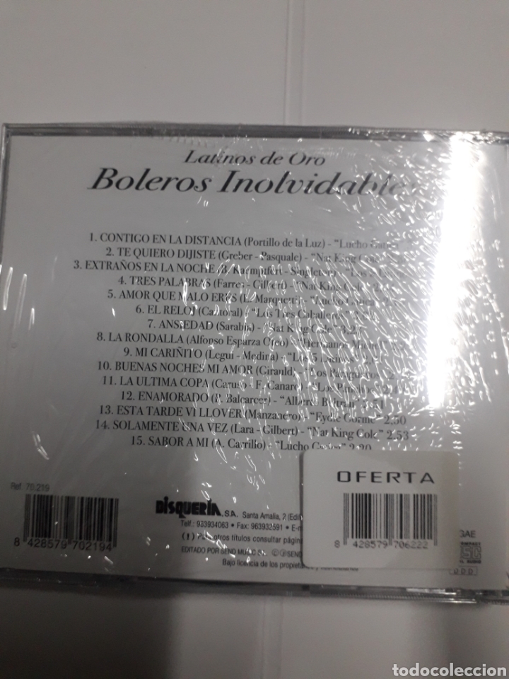 CDs de m&uacute;sica: Boleros Inolvidables. Latinos de Oro. - Foto 2