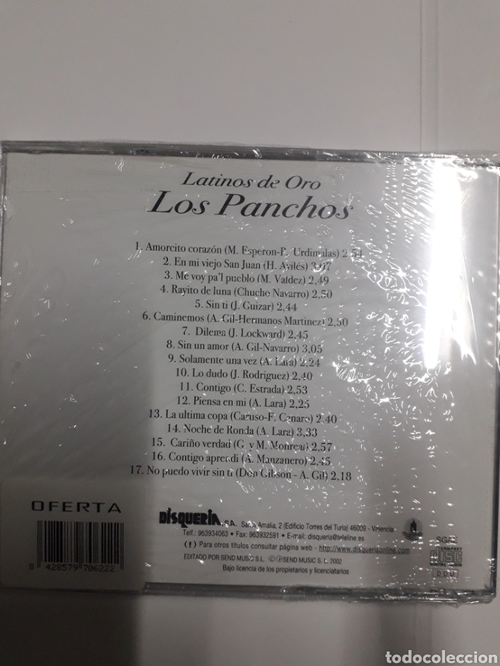 CDs de m&uacute;sica: Los Panchos. Latinos de Oro. - Foto 2