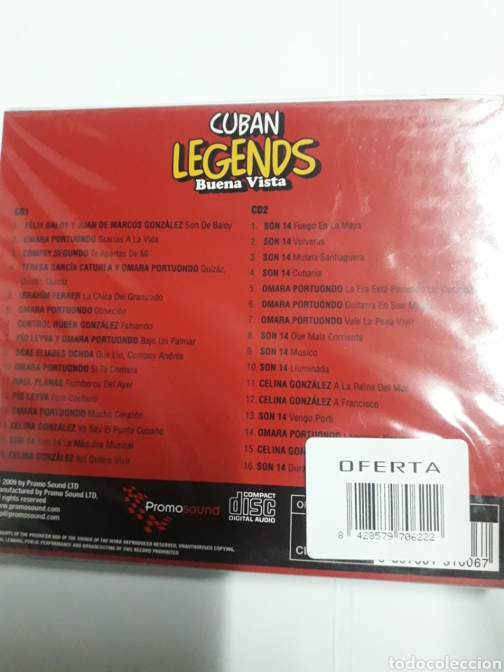 CDs de m&uacute;sica: Cuban Legends. Buena Vista - Foto 2