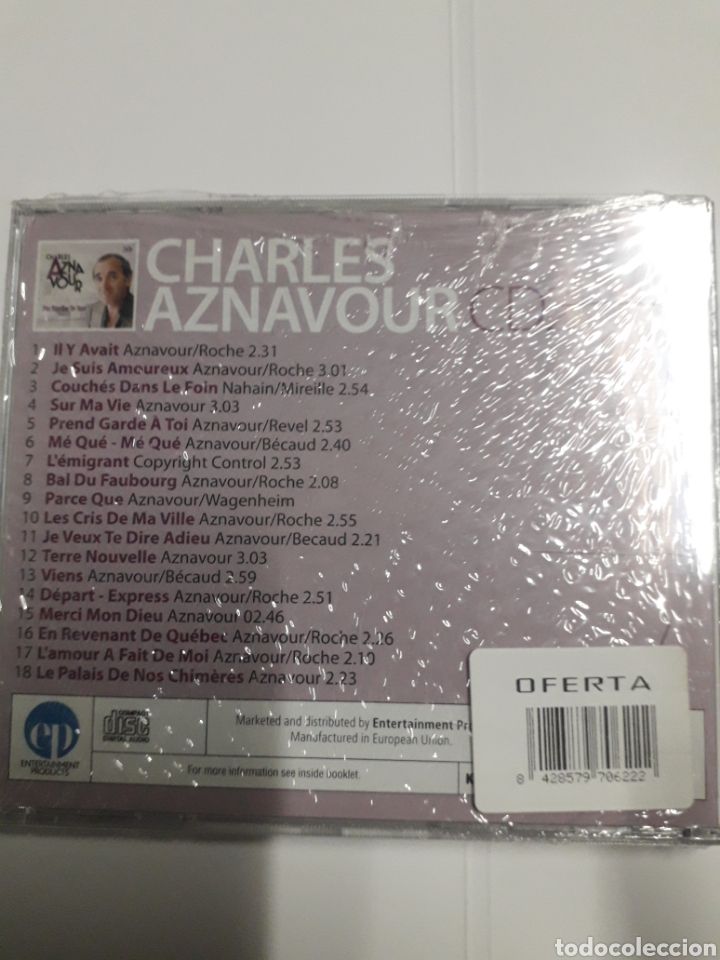 CDs de m&uacute;sica: Charles Aznavour. Plus Bleu Que Tes Yeus. - Foto 2