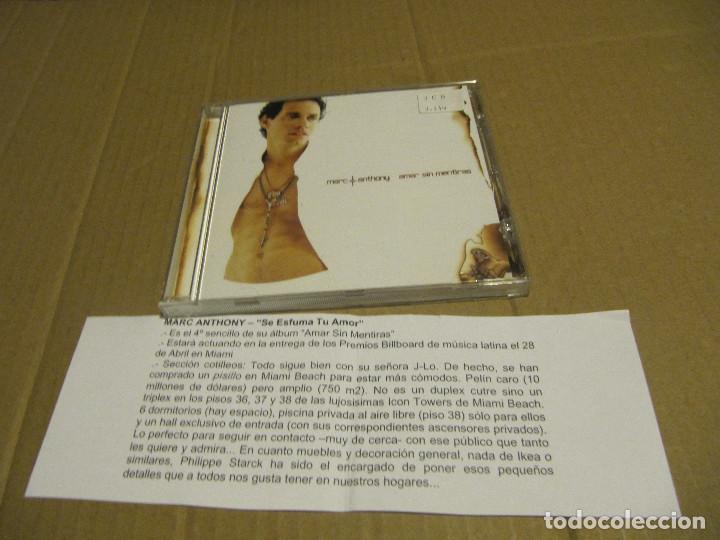 CDs de m&uacute;sica: MARC ANTHONY - AMAR SIN MENTIRAS CD CADENA 100 - Foto 1