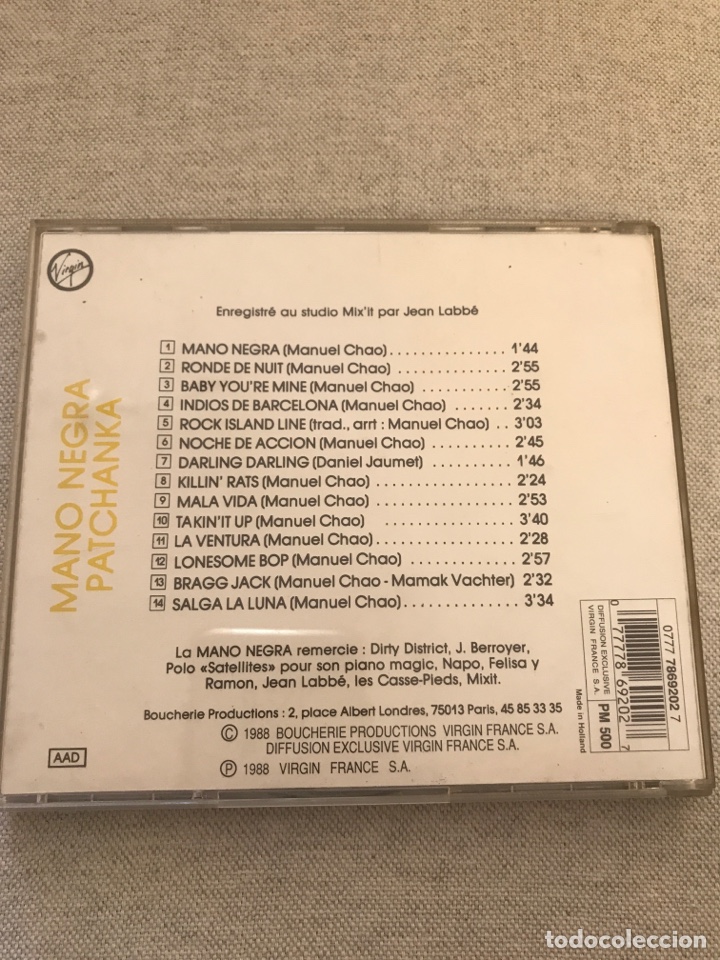 CDs de m&uacute;sica: Mano Negra - Patchanka - Foto 3