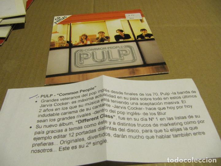 CDs de m&uacute;sica: CD SINGLE PULP - COMMON PEOPLE CADENA 100 - Foto 1
