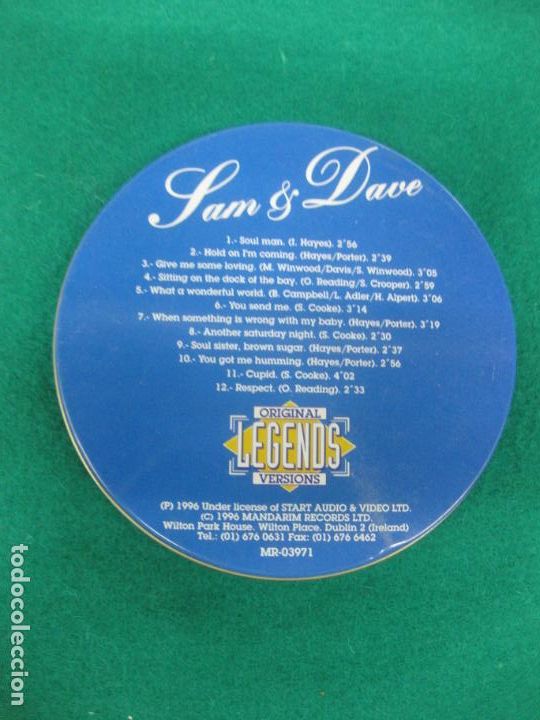 CDs de m&uacute;sica: SAM & DAVE. ORIGINAL LEGENDS VERSIONS. CD 1996. - Foto 2