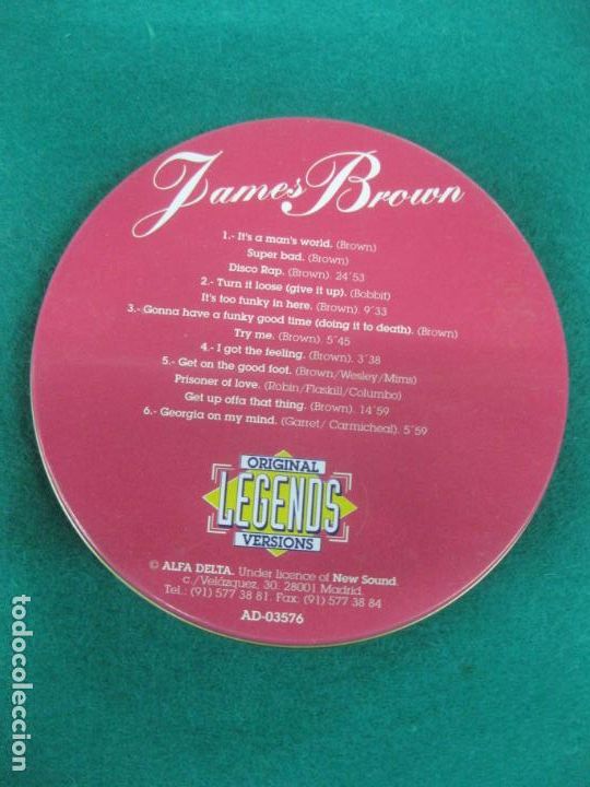 CDs de m&uacute;sica: JAMES BROWN. ORIGINAL LEGENDS VERSIONS.. CD 1996. - Foto 2