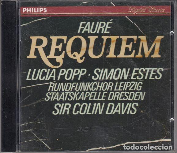 CDs de M&uacute;sica: REQUIEM - FAURE - SIR COLIN DAVIS - LUCIA POPP - SIMON ESTES - CD PHILIPS C-17