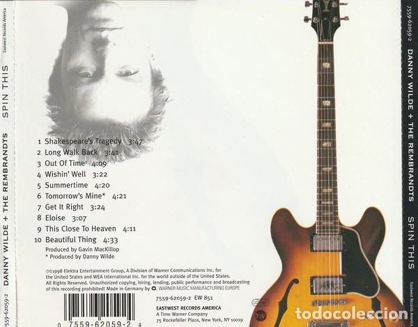 CDs de m&uacute;sica: Danny Wilde + The Rembrandts - Spin This - CD - Foto 2