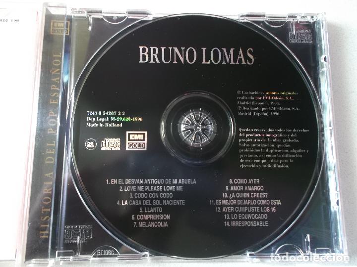 CDs de m&uacute;sica: BRUNO LOMAS,HISTORIA DEL POP ESPA&Ntilde;OL, EMI, 1996 - Foto 2