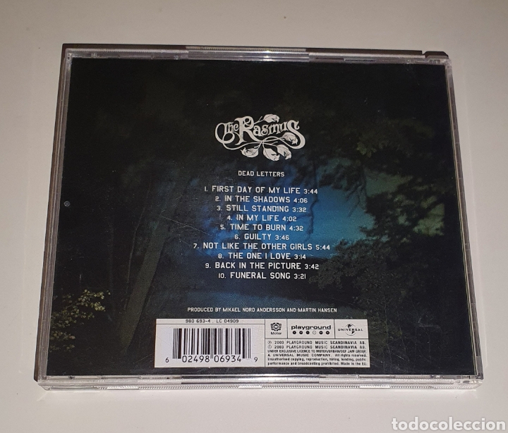 CDs de m&uacute;sica: THE RASMUS / CD / DEAD LETTERS - Foto 3