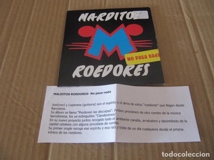 CD di Musica: MARDITOS ROEDORES NO PASA NADA CD SINGLE 2002 PROMO CADENA 100