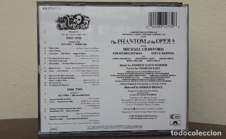 CDs de m&uacute;sica: El fantasma de la &oacute;pera BSO CD (1987) - Foto 2