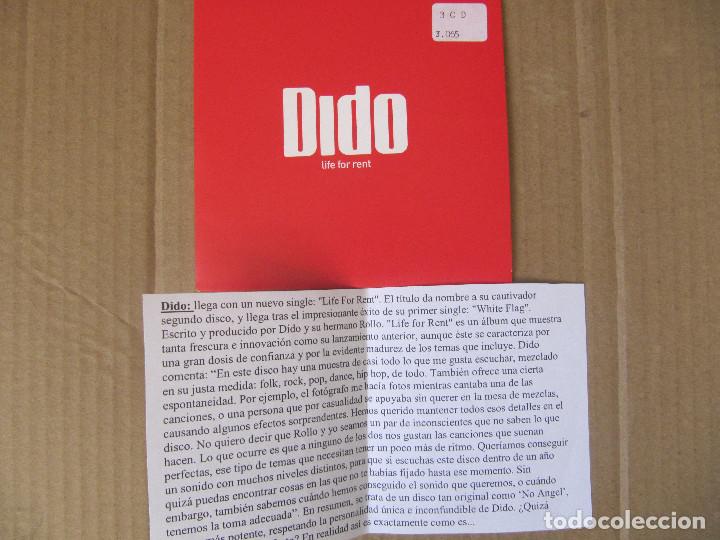 CDs de m&uacute;sica: DIDO - LIFE FOR RENT (CD SINGLE CADENA 100) - Foto 1