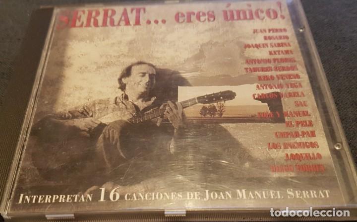 CDs de m&uacute;sica: Serrat eres &uacute;nico CD 1995 homenaje - Foto 1