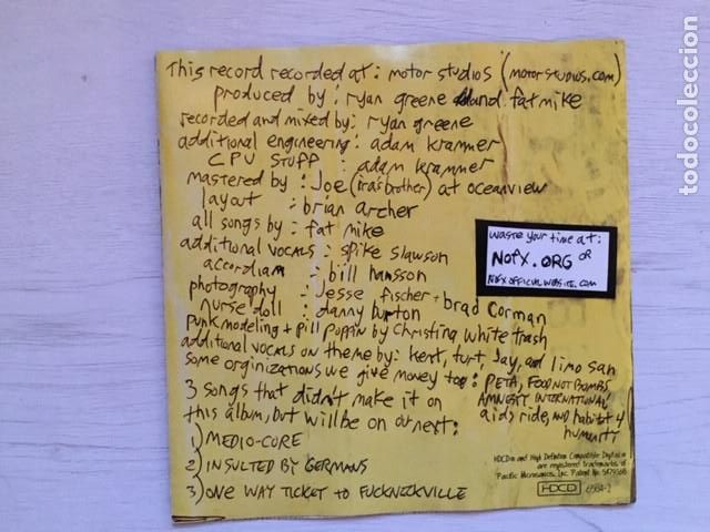 CDs de m&uacute;sica: NOFX &lrm;&ndash; Pump Up The Valuum (CD) - Foto 2