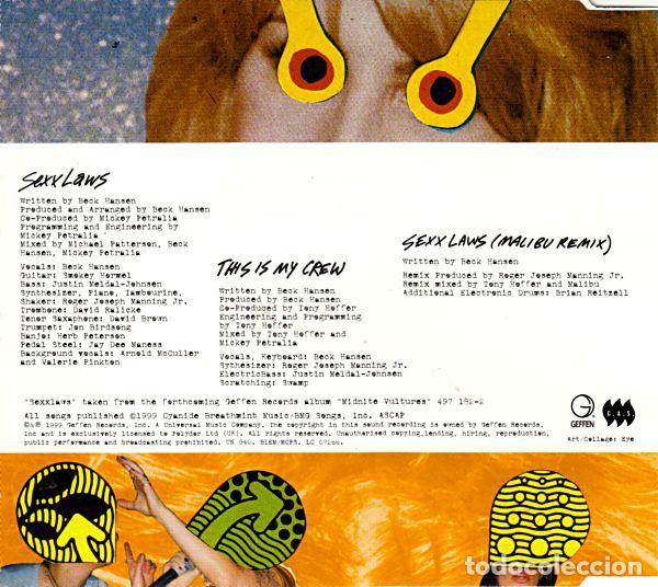 CDs de m&uacute;sica: Beck - Sexxlaws (CD single: 3 temas) - Foto 2