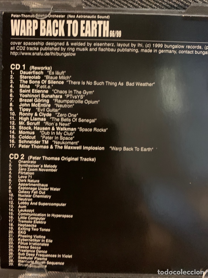 CDs de m&uacute;sica: VA Warp Back to Earth &rdquo;Compilation&rdquo; - Foto 2