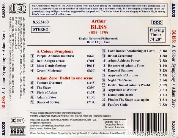 CDs de m&uacute;sica: Bliss - A Colour Symphony &bull; Adam Zer - CD Naxos - Foto 2