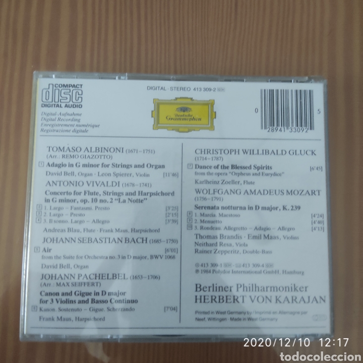 CDs de m&uacute;sica: Cd - Albinoni:Adagio - Foto 2